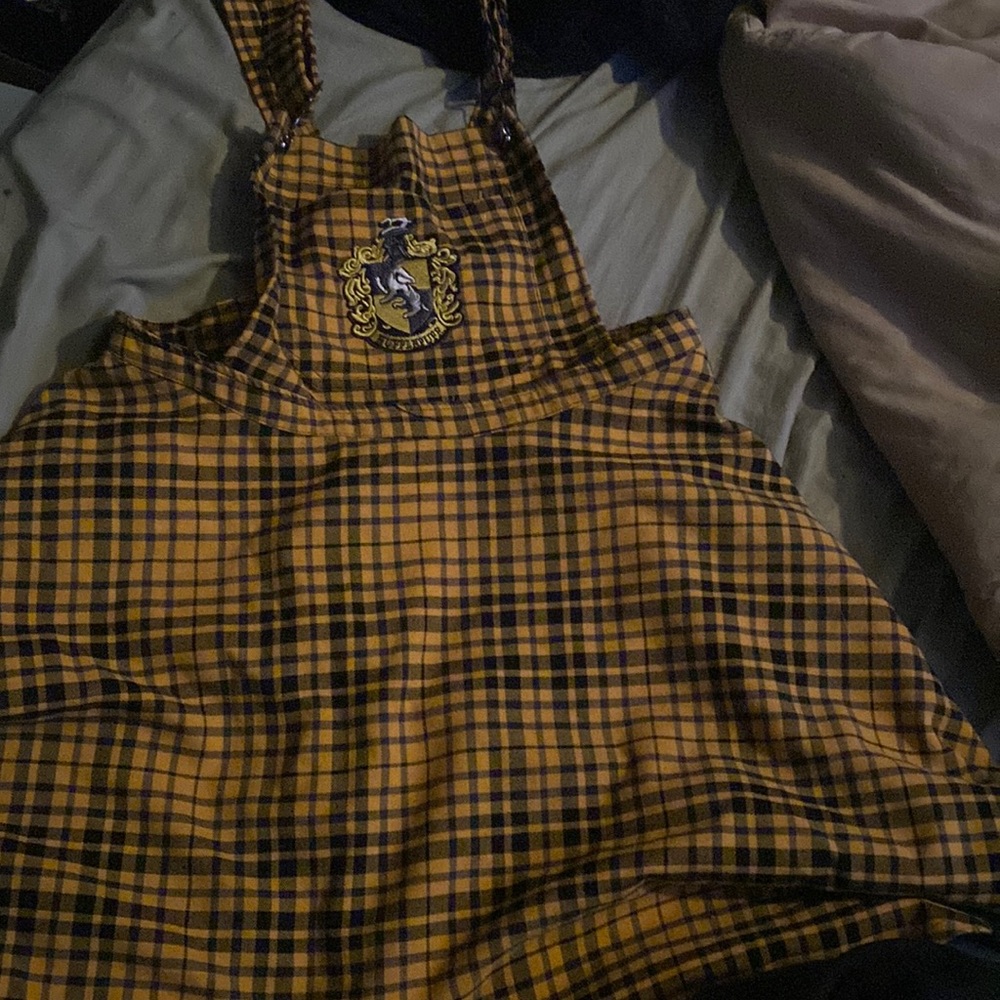 large harry potter hufflepuff overall dress. barely worn, well taken care of